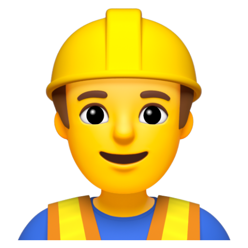 Emoji Công nhân xây dựng nam 👷‍♂ dạng 3D