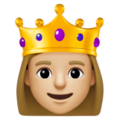 Emoji Công chúa: màu da sáng trung bình 👸🏼 dạng 3D
