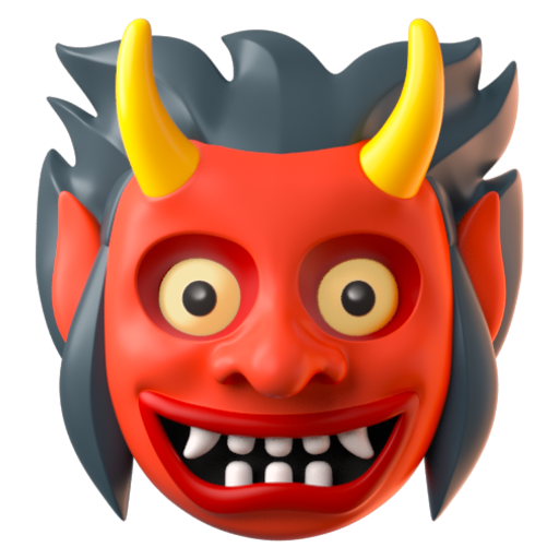 Emoji Mặt quỷ 👹 dạng 3D