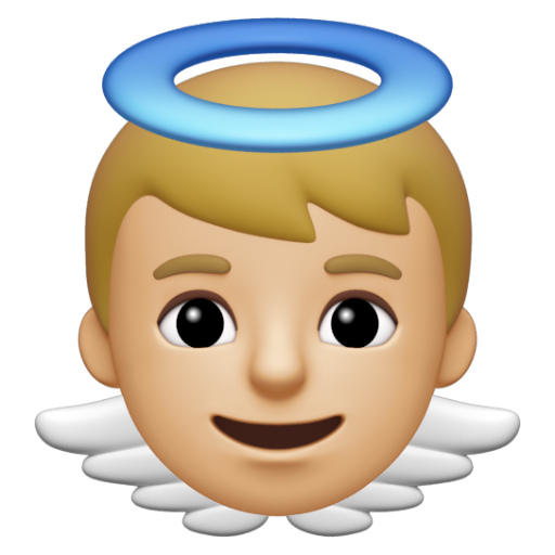 Emoji Thiên thần nhỏ: màu da sáng trung bình 👼🏼 dạng 3D