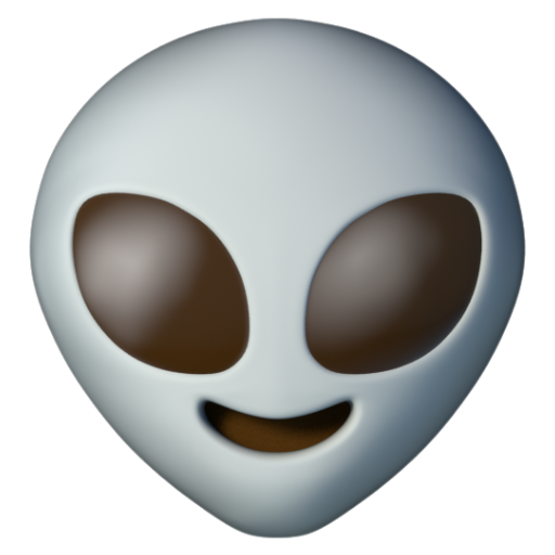 Emoji Người ngoài hành tinh 👽 dạng 3D