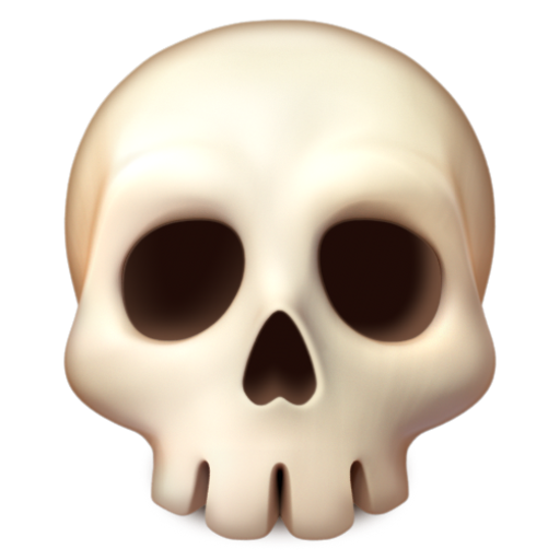 Emoji Đầu lâu 💀 dạng 3D