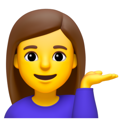 Emoji Người phụ nữ ra hiệu trợ giúp 💁‍♀ dạng 3D