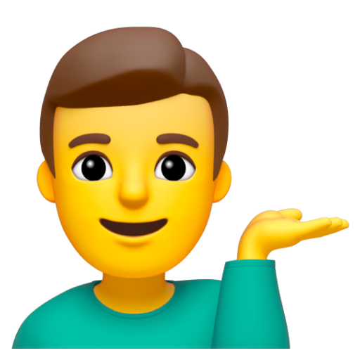Emoji Người đàn ông ra hiệu trợ giúp 💁‍♂ dạng 3D