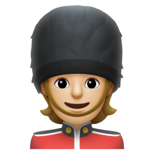 Emoji Bảo vệ: màu da sáng trung bình 💂🏼 dạng 3D