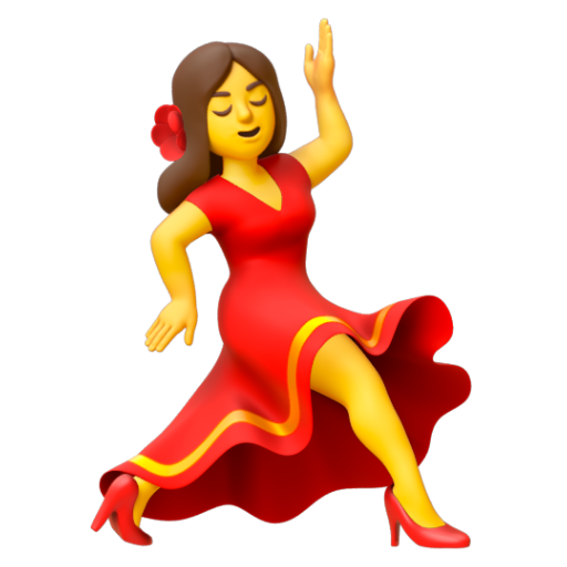 Emoji Người phụ nữ đang khiêu vũ 💃 dạng 3D