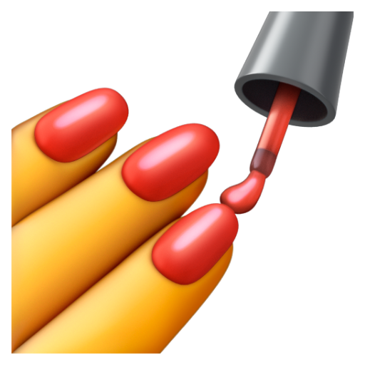 Emoji Sơn móng tay 💅 dạng 3D