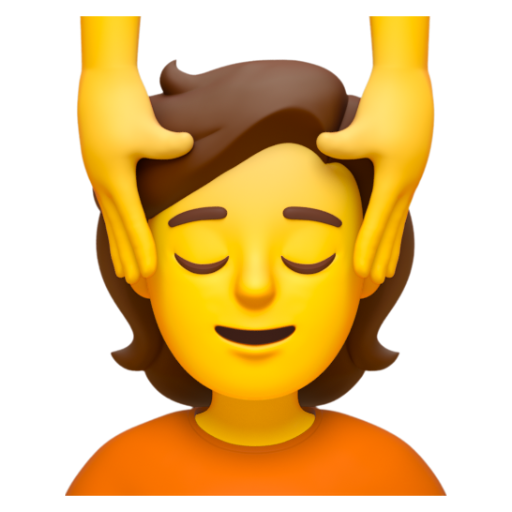 Emoji Người được xoa bóp mặt 💆 dạng 3D