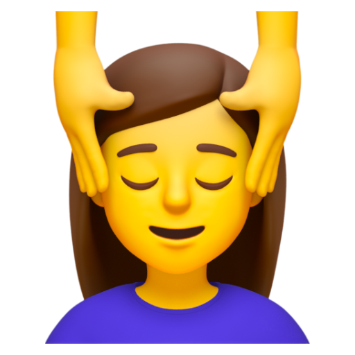 Emoji Người phụ nữ được xoa bóp mặt 💆‍♀ dạng 3D
