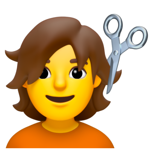 Emoji Người được cắt tóc 💇 dạng 3D
