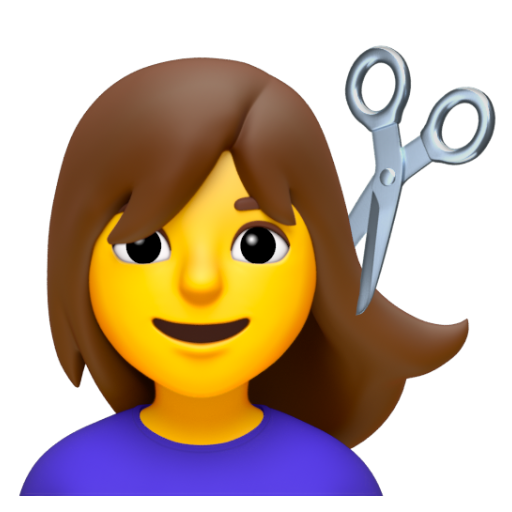 Emoji Người phụ nữ được cắt tóc 💇‍♀ dạng 3D