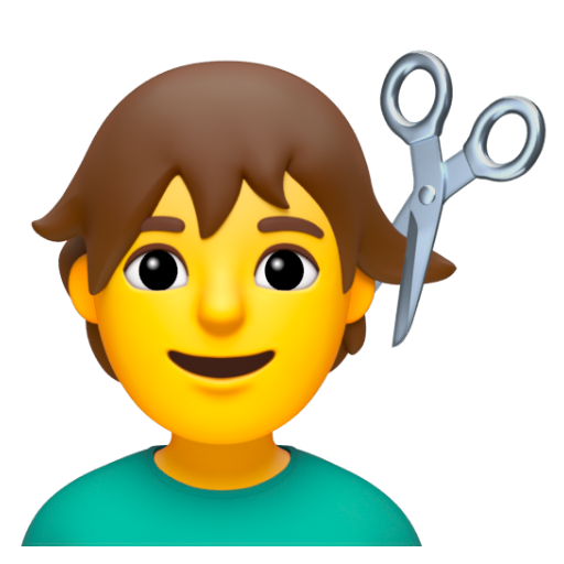 Emoji Người đàn ông được cắt tóc 💇‍♂ dạng 3D