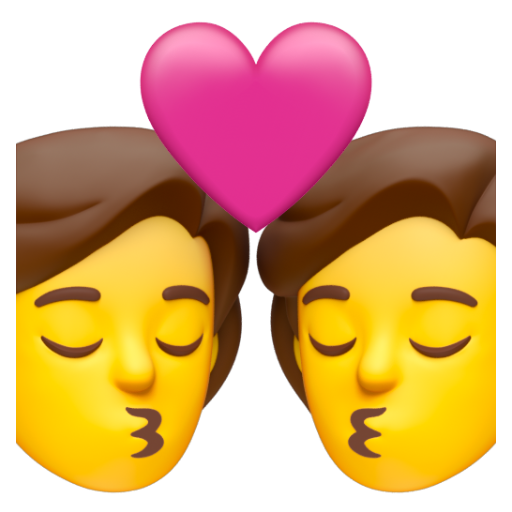 Emoji Nụ hôn 💏 dạng 3D