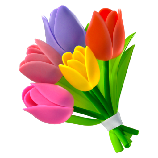 Emoji Bó hoa 💐 dạng 3D