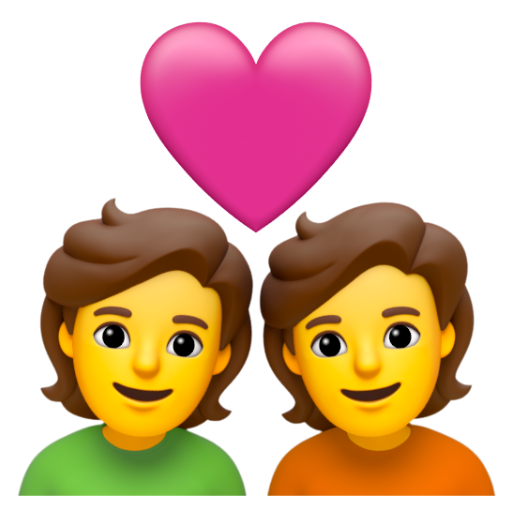 Emoji Cặp đôi với trái tim 💑 dạng 3D