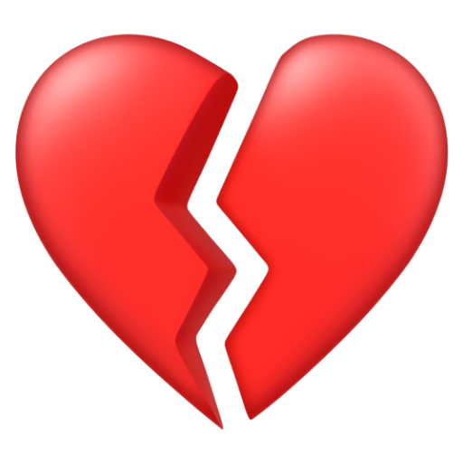 Emoji Trái tim tan vỡ 💔 dạng 3D