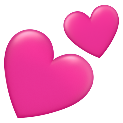 Emoji Hai trái tim 💕 dạng 3D