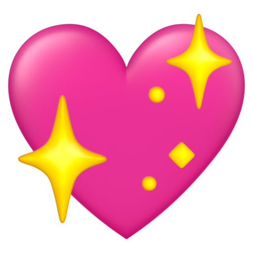 Emoji Trái tim lấp lánh 💖 dạng 3D