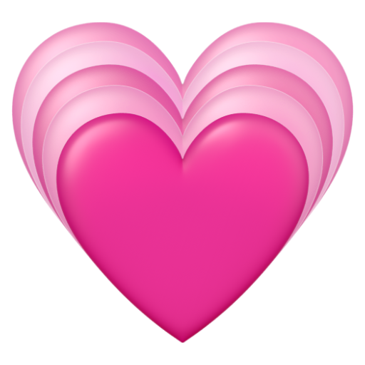 Emoji Trái tim lớn dần 💗 dạng 3D