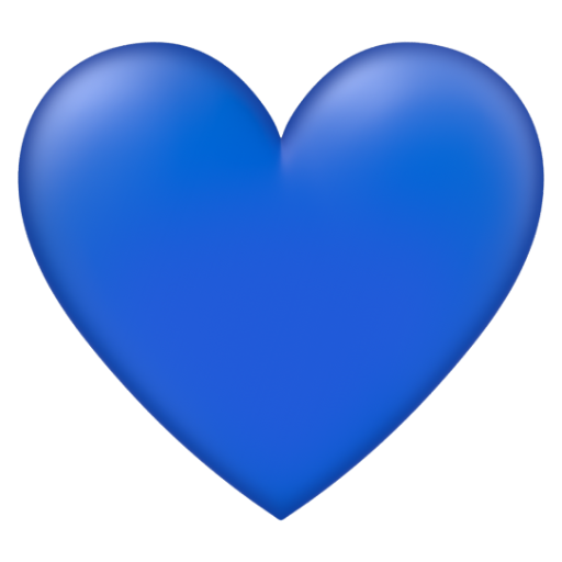 Emoji Trái tim màu lam 💙 dạng 3D