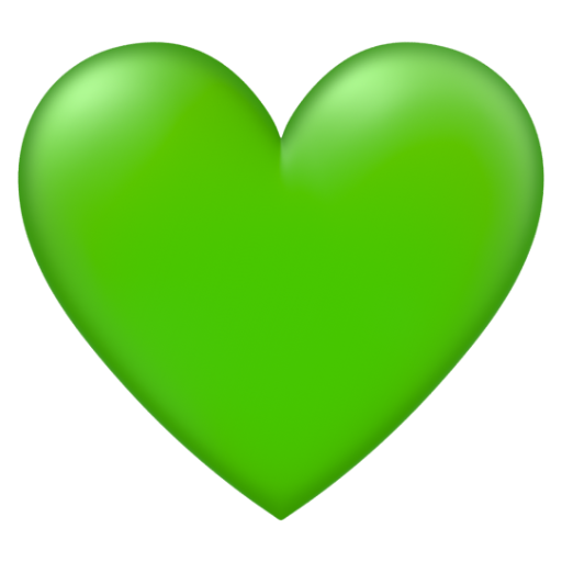 Emoji Trái tim màu lục 💚 dạng 3D
