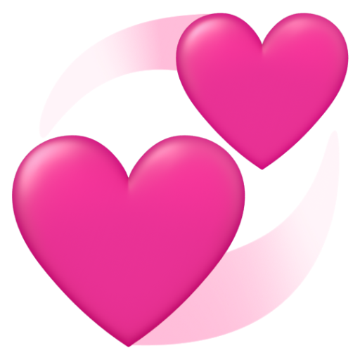 Emoji Trái tim xoay vòng 💞 dạng 3D