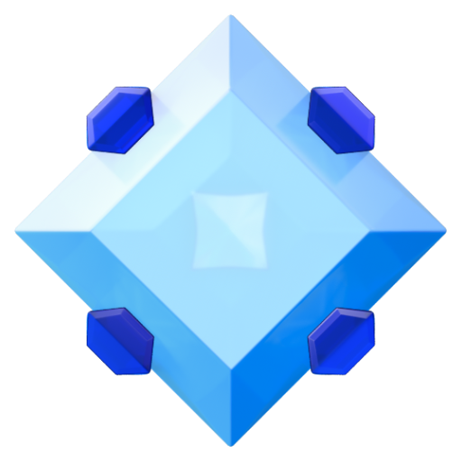 Emoji Hình thoi có dấu chấm 💠 dạng 3D