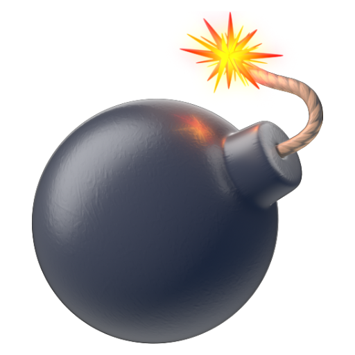 Emoji Bom 💣 dạng 3D