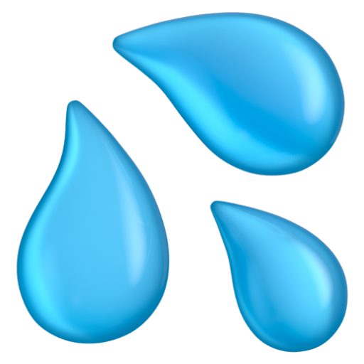 Emoji Giọt mồ hôi 💦 dạng 3D