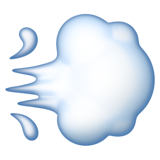 Emoji Lao đi 💨 dạng 3D