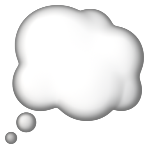 Emoji Bong bóng suy nghĩ 💭 dạng 3D