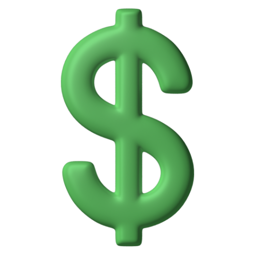 Emoji Ký hiệu đô la đậm 💲 dạng 3D