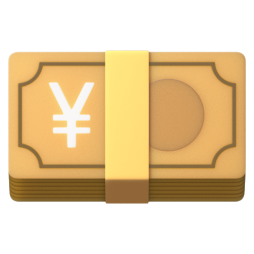 Emoji Tiền giấy yên 💴 dạng 3D