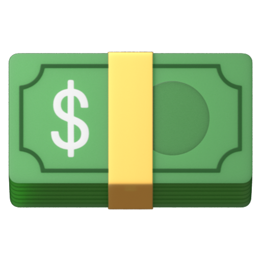 Emoji Tiền giấy đô la 💵 dạng 3D