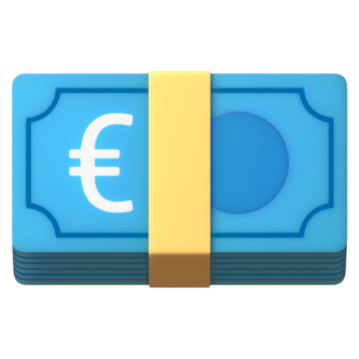 Emoji Tiền giấy euro 💶 dạng 3D
