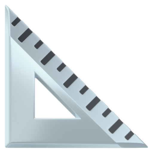 Emoji Thước tam giác 📐 dạng 3D