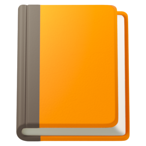 Emoji Sách màu cam 📙 dạng 3D