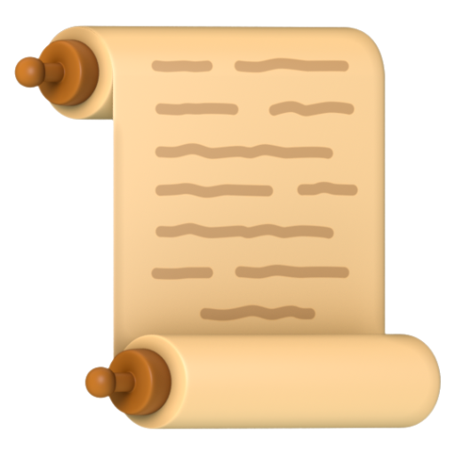 Emoji Cuộn sách 📜 dạng 3D