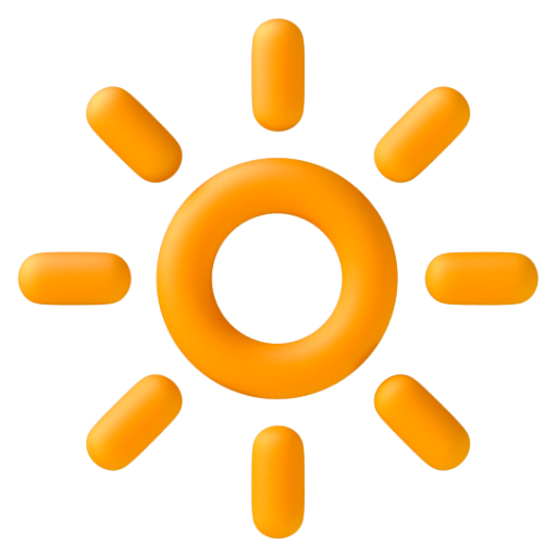 Emoji Nút sáng 🔆 dạng 3D