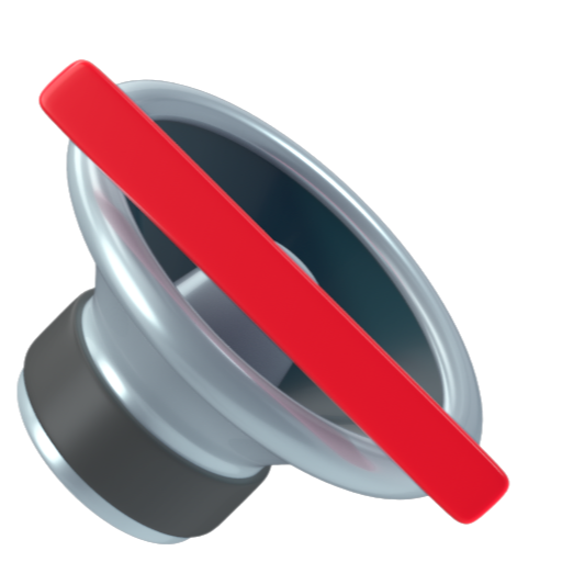 Emoji Tắt loa 🔇 dạng 3D