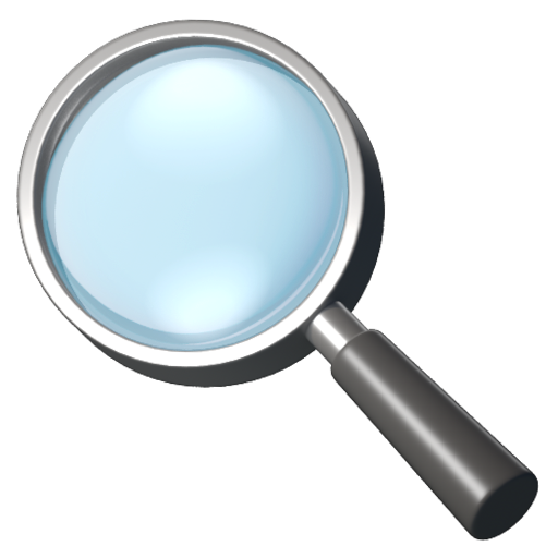Emoji Kính phóng đại nghiêng sang trái 🔍 dạng 3D