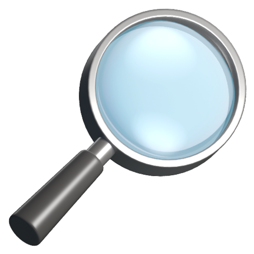 Emoji Kính lúp nghiêng sang phải 🔎 dạng 3D