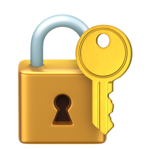 Emoji Khóa với chìa 🔐 dạng 3D