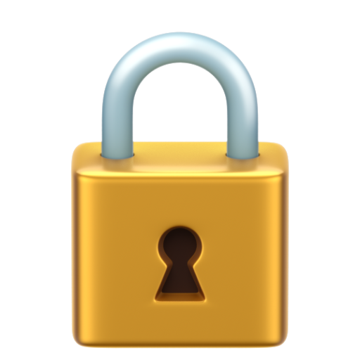Emoji Khóa 🔒 dạng 3D