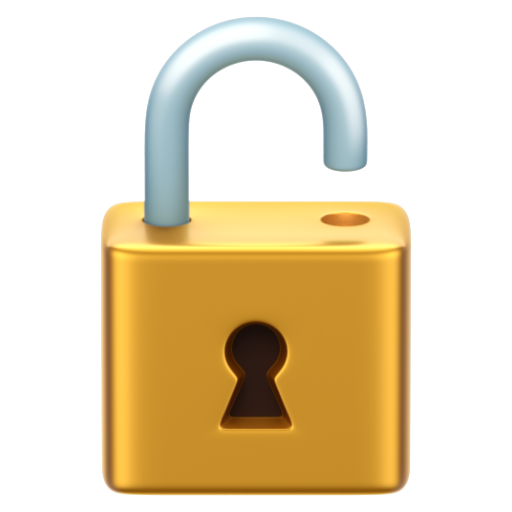 Emoji Mở khóa 🔓 dạng 3D