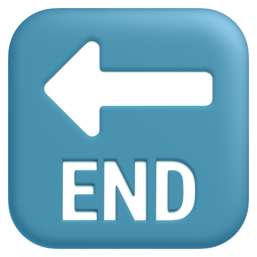 Emoji Mũi tên END 🔚 dạng 3D