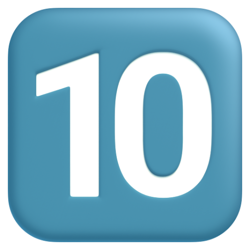 Emoji Mũ phím: 10 🔟 dạng 3D