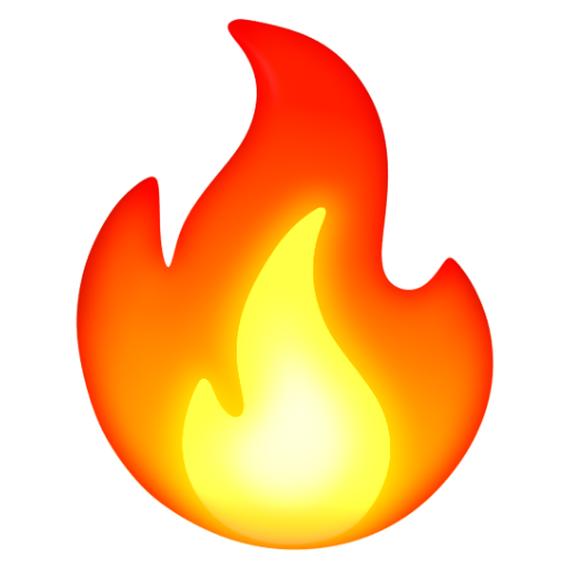 Emoji Lửa 🔥 dạng 3D