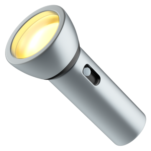 Emoji Đèn pin 🔦 dạng 3D