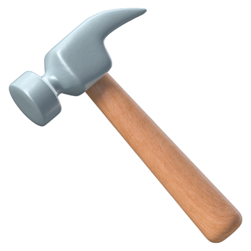 Emoji Búa 🔨 dạng 3D